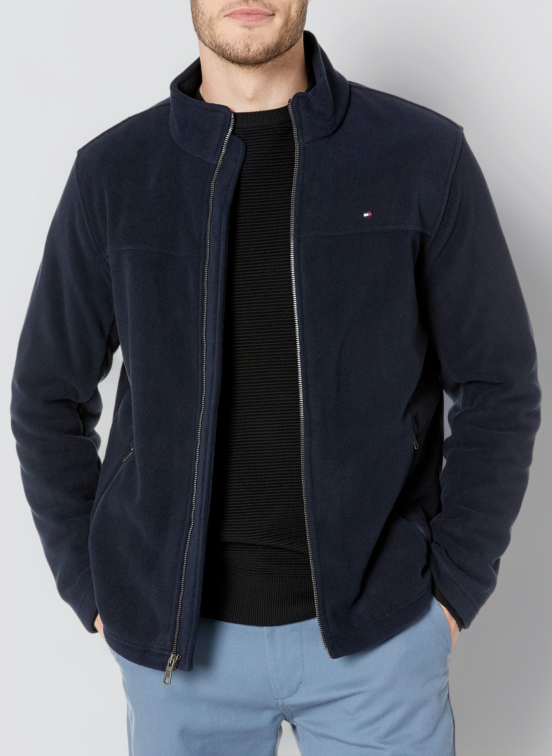 Herren Classic Zip Front Polar Fleece Jacket Fleecejacke