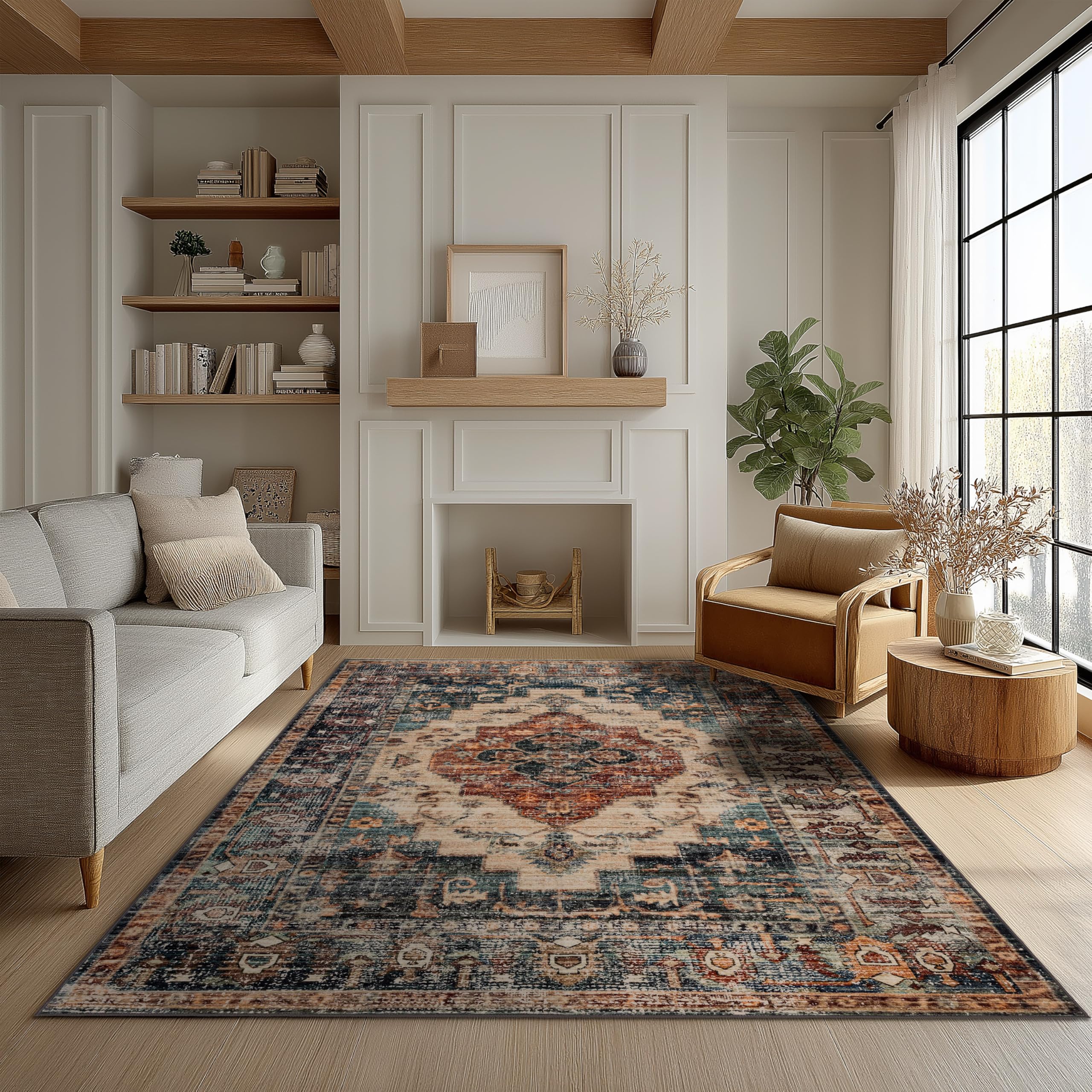 Softtrug Area Rug for Bedroom Living Room, Washable Non-Slip Foldable Waterproof, Plush Soft for Office Dining Room Kids, Fluffy Easy to Clean, Decor