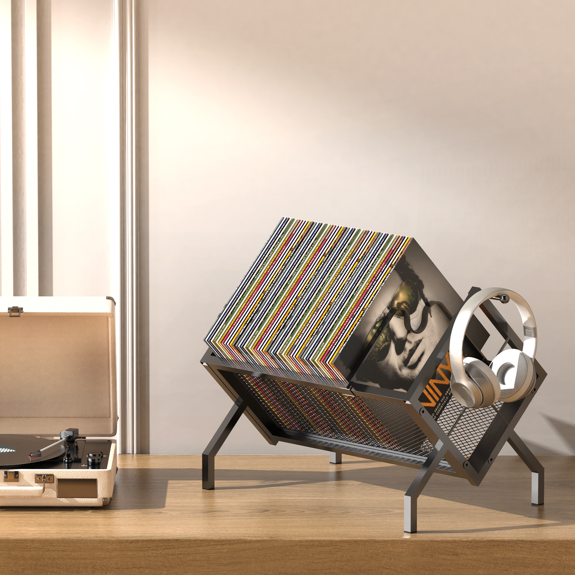 Amazon.com: RUILALIFE 2-Tier-Vinyl-Record-Storage-Holder