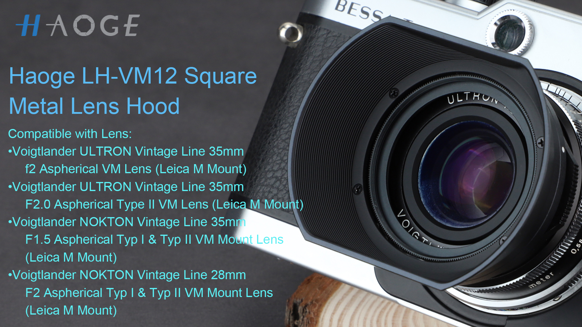 Amazon.com : Haoge LH-VM12 Bayonet Square Metal Lens Hood