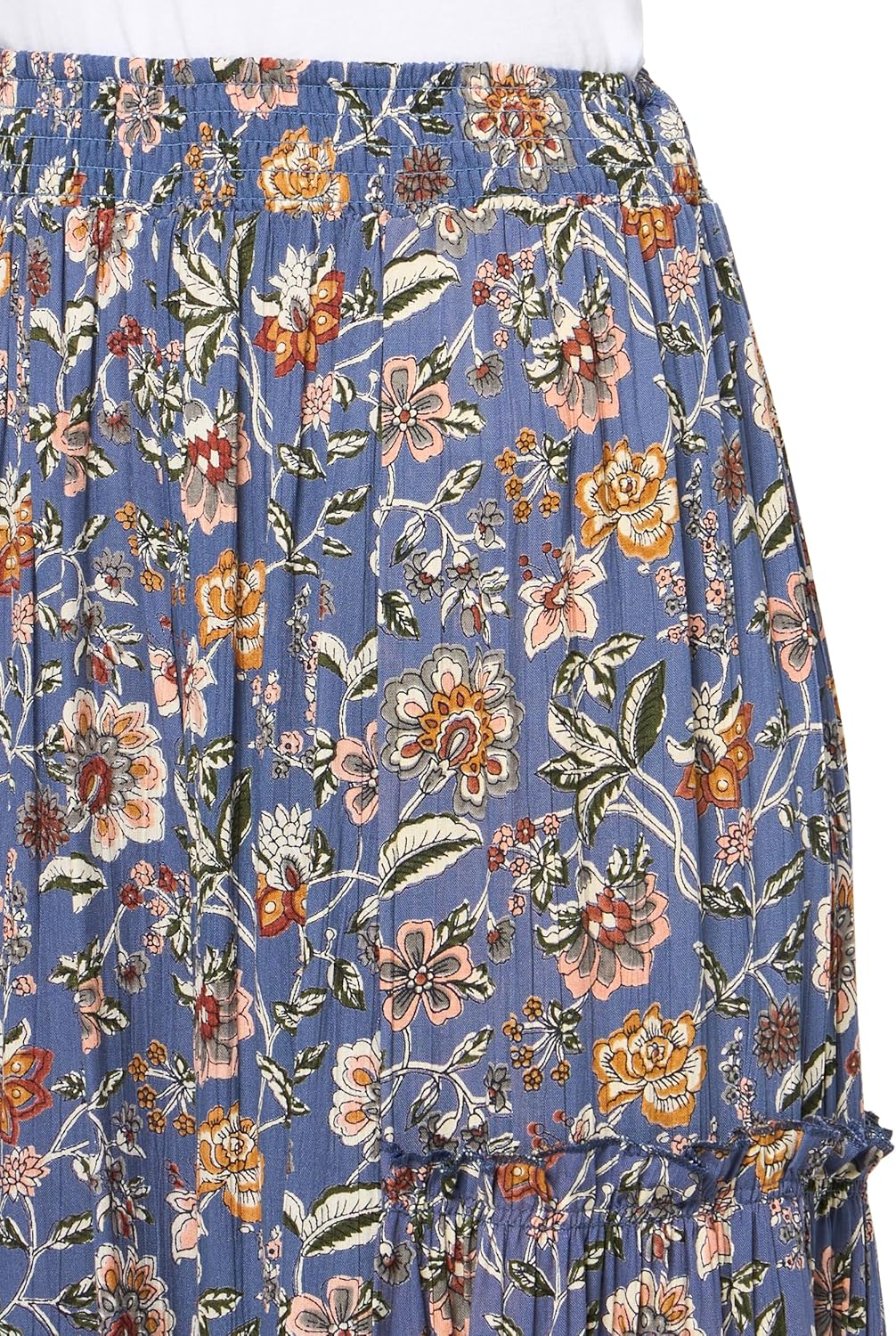 Angie Women's Floral Wide Leg Pants with Ruffles