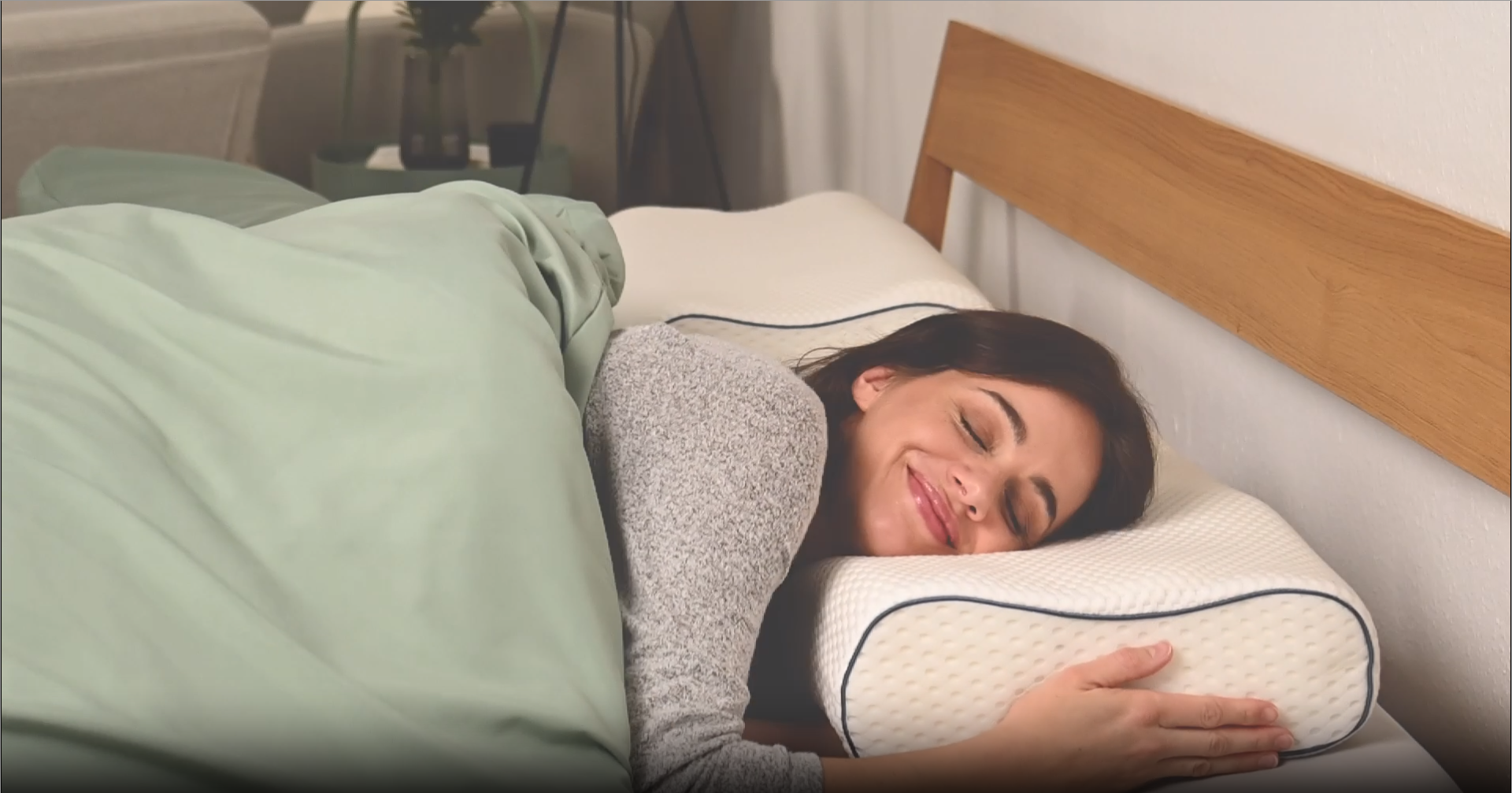 Blumtal Nackenkissen Memory Foam - Höhenverstellbares Orthopädisches Kissen Für Alle Schlafpositionen