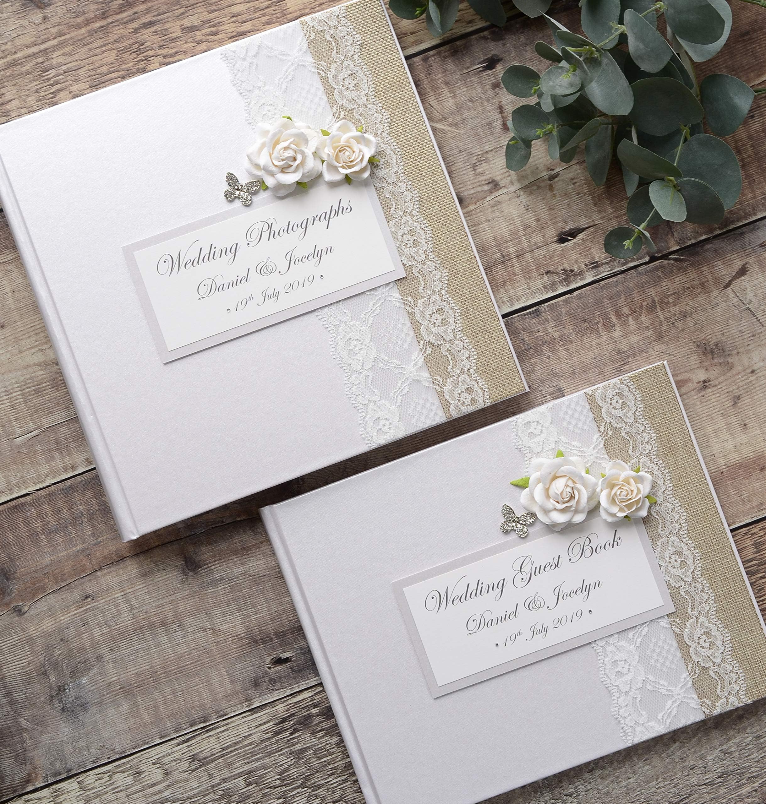 Personalised Wedding Guest Book & Album Set