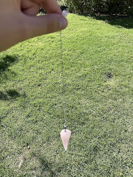Péndulo piedra natural cuarzo Rosa, Péndulo de Cristal, Péndulo de Cristal Hexagonal Vintage para Radiestesia, péndulo Chakra Reiki Adivinación Meditación Wicca (Rosa) - 4