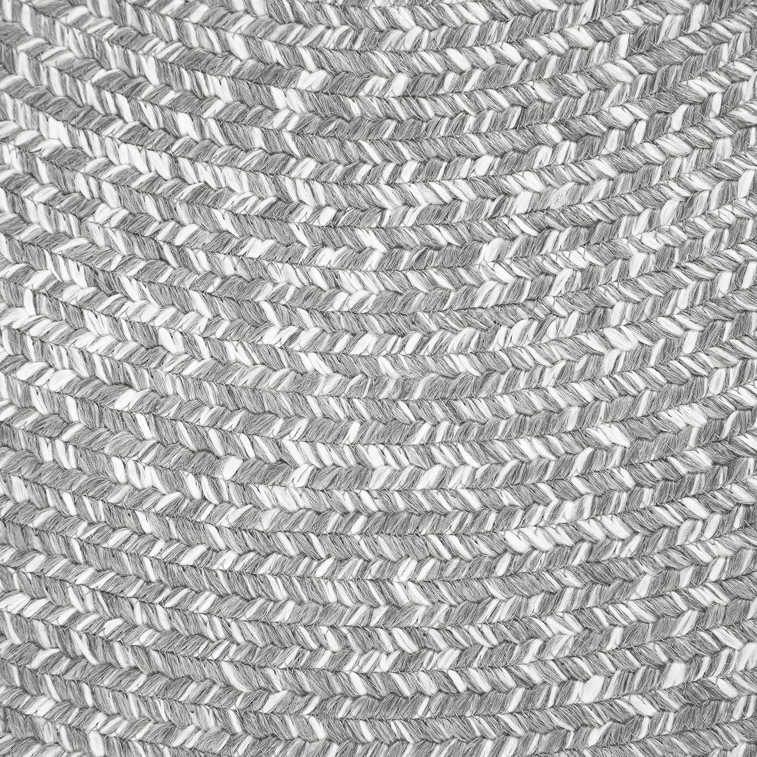 Superior Indoor/Outdoor Runner Rug, Dual-Tone Reversible Braided Floor Decor for Patio, Front Porch, Entryway, Living Room, Office, Nursery, Artistic Home, 2' x 8' Oval, Canvas-White