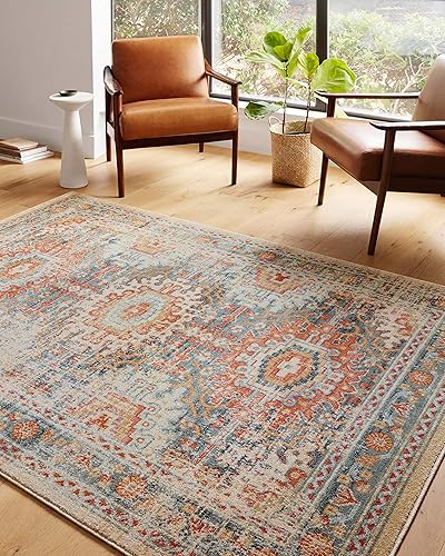 Loloi II Jocelyn Collection JOC-03, muestra de transición de 18 x 18 pulgadas, nieblamulticolor