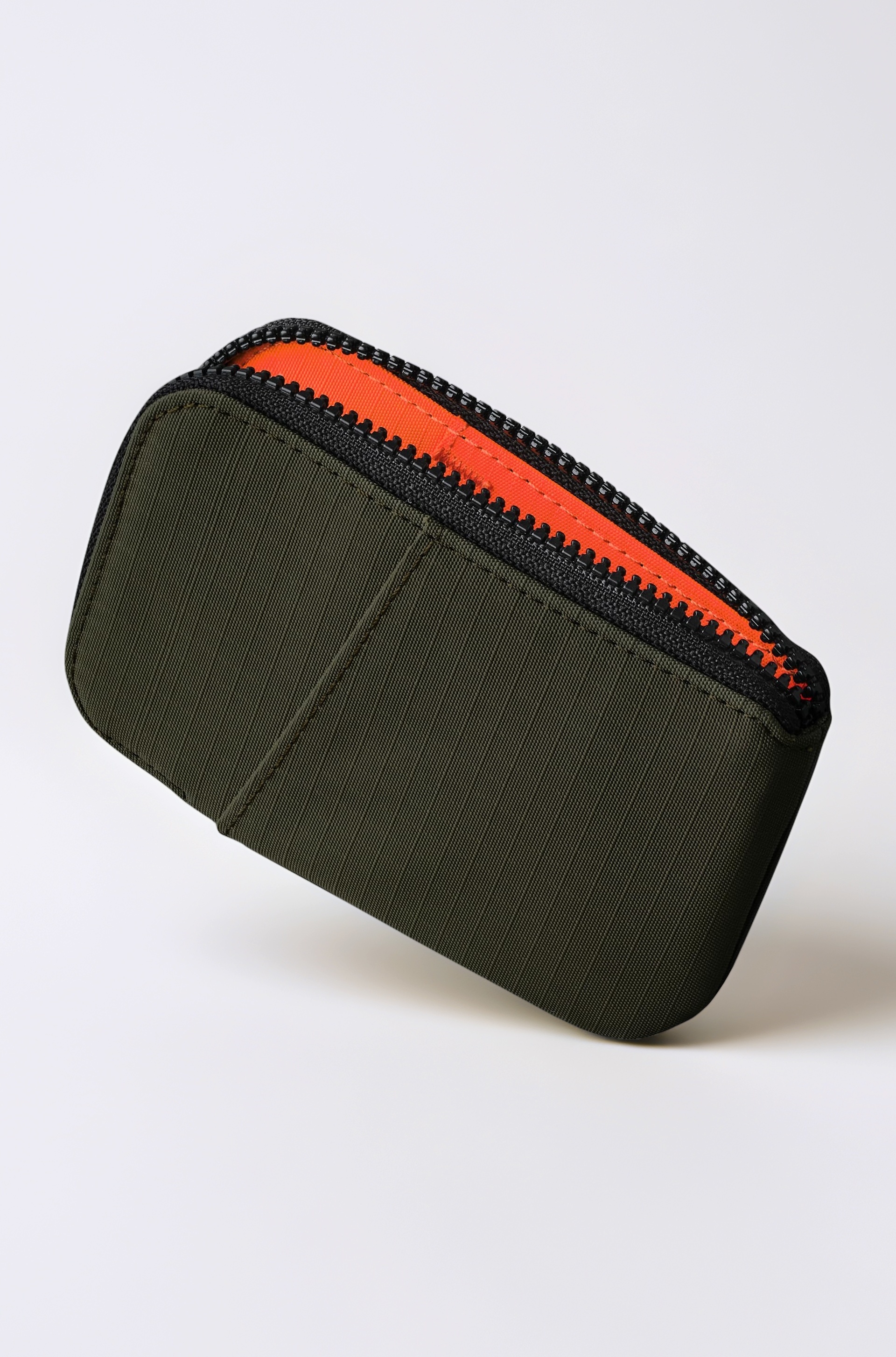 ALPAKA Zip Card Pouch - Card Wallet and Coin Pouch - Holds 12-20 Cards and Cash Holder with Axoflux, RFID Blocking Weatherproof Material, Green, Minimalist