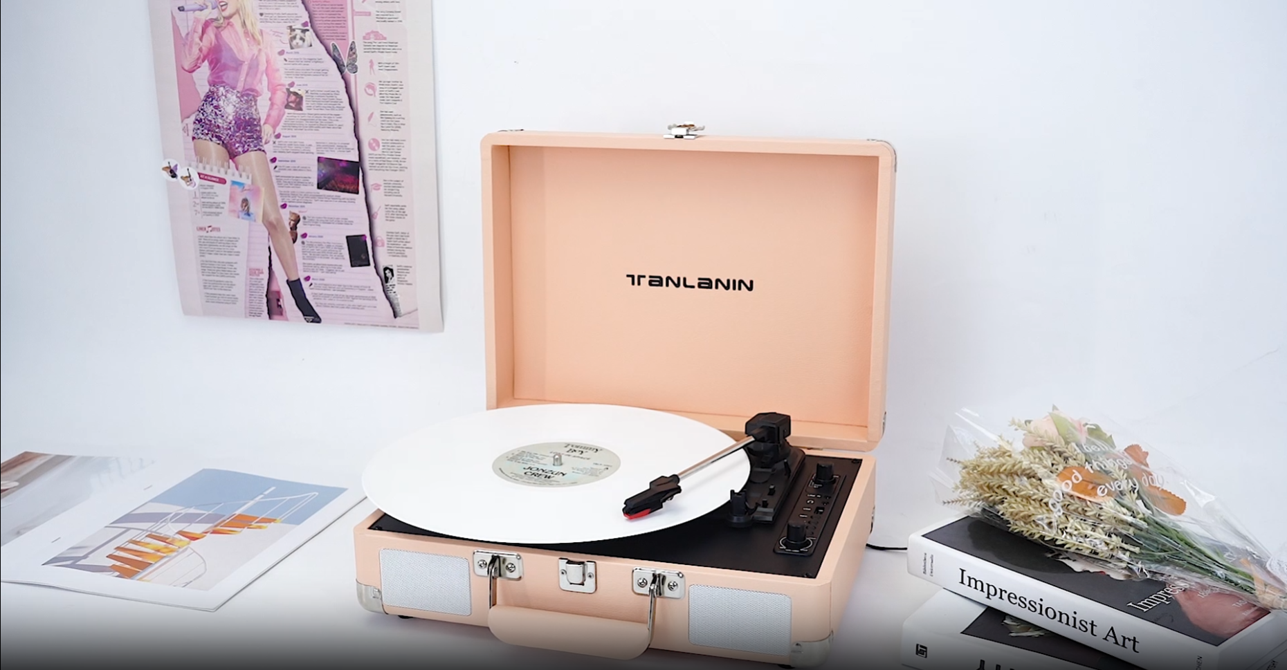 Amazon.com: Vinyl Record Player Vintage Portable Suitcase