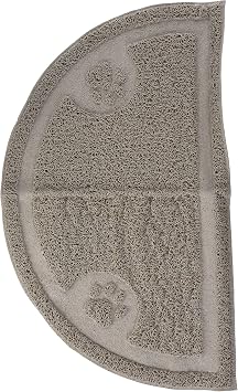 Arm and Hammer Half Circle Cat Litter Mat, Gray, 23x14x3in