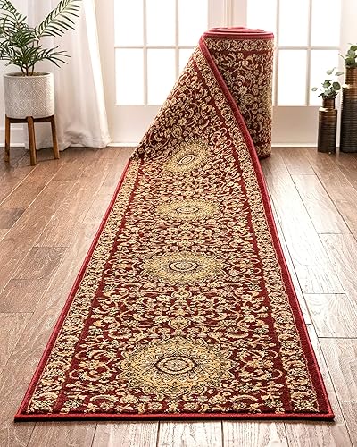 Miniatura 1 de Well Woven alfombra para pasillos de tamaño personalizable, elige el tamaño que quieras, Sultan Sarouk, oriental, estilo persa tradicional, de