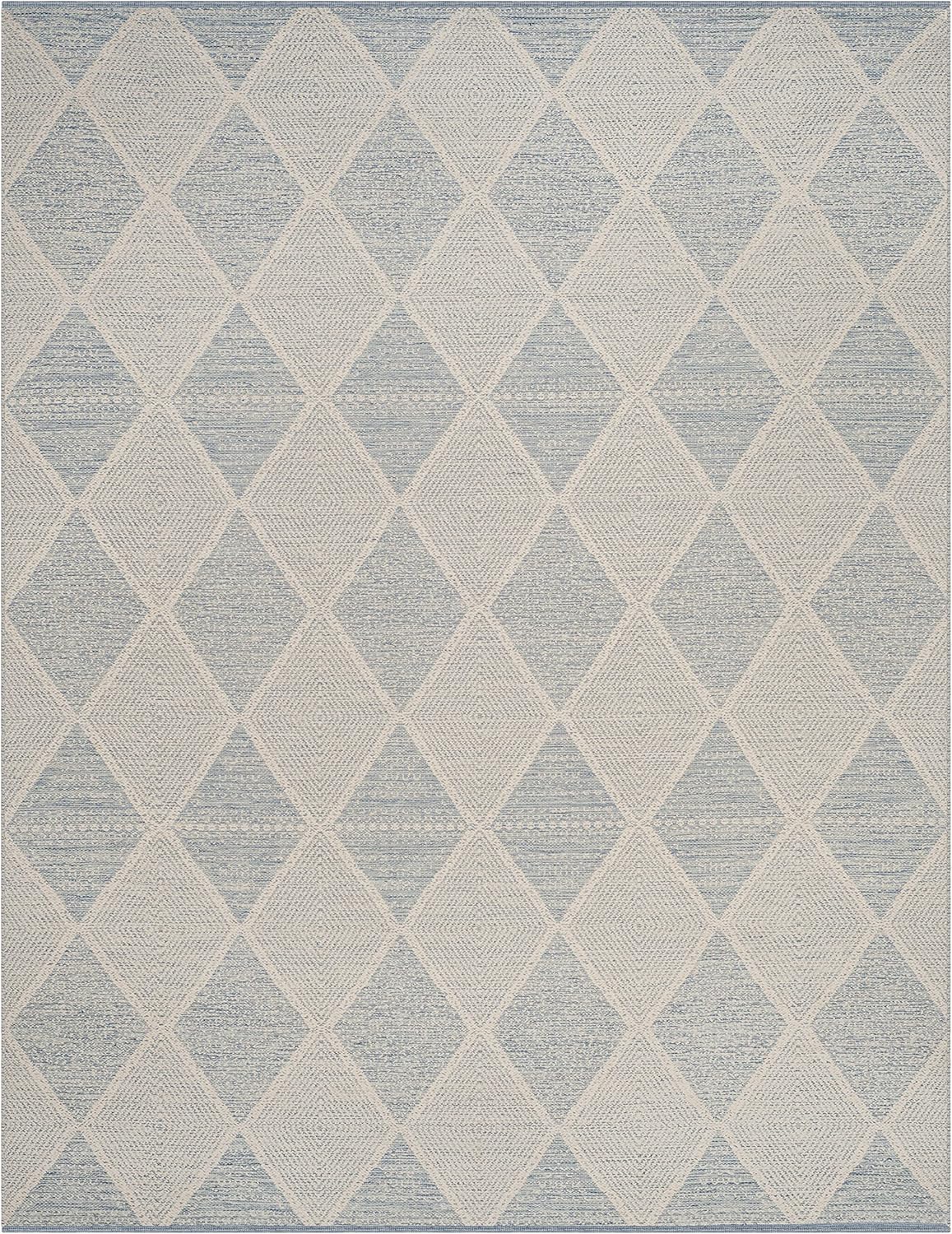 SAFAVIEH Montauk Collection Area Rug - 6' x 9', Light Blue, Handmade Cotton, Ideal for High Traffic Areas in Living Room, Bedroom (MTK822B)