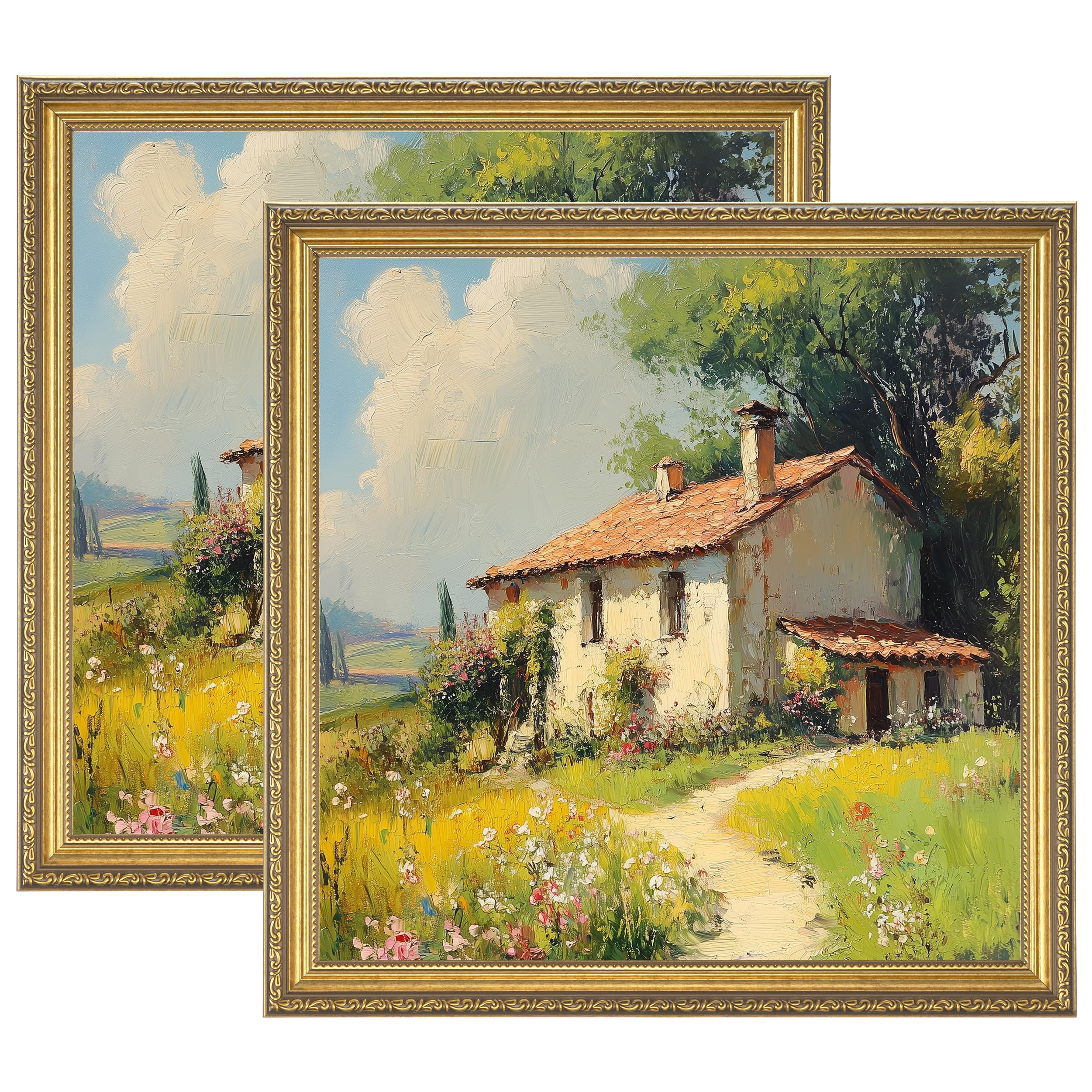 eletecpro 18x18 Gold Picture Frames Set of 2