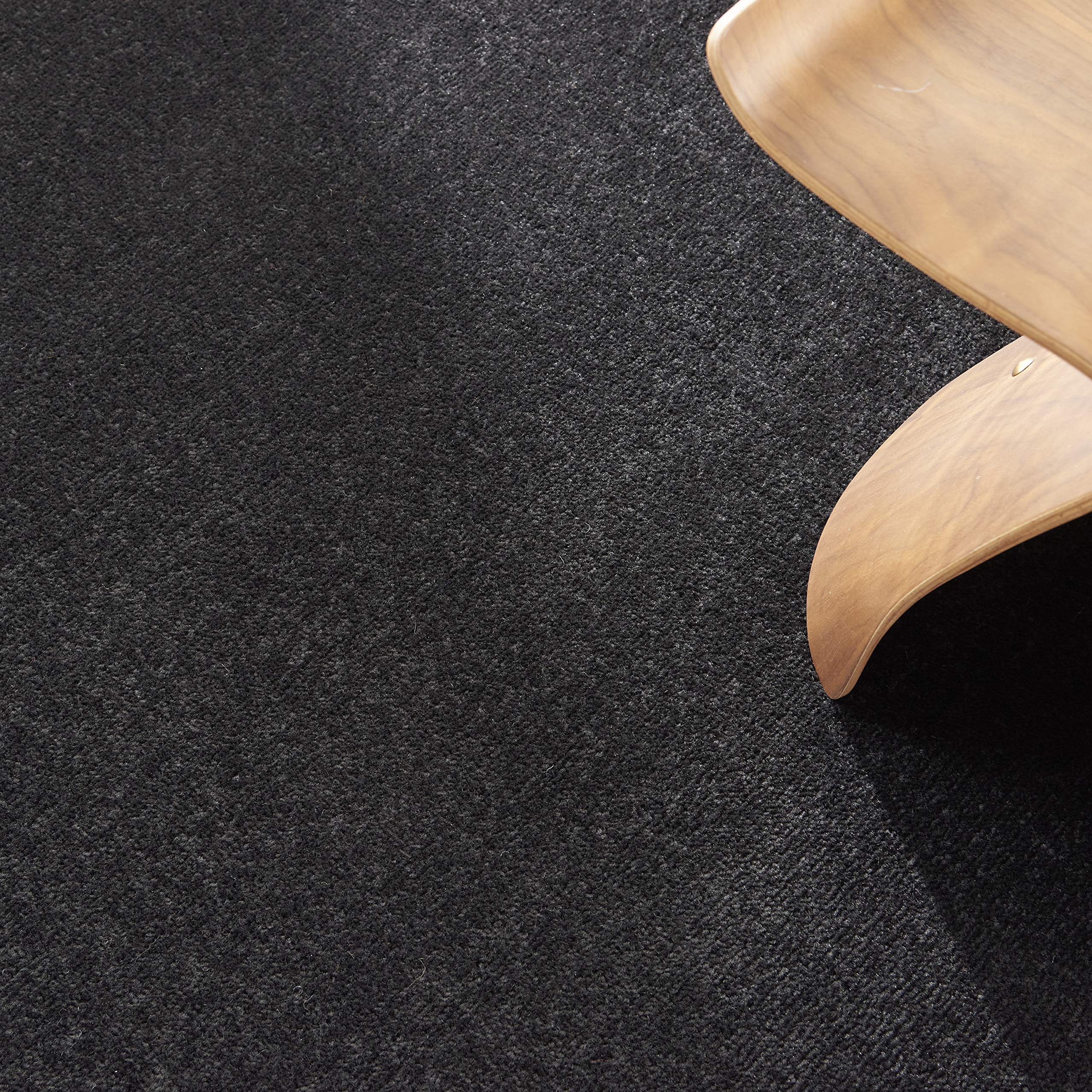 Nourison Essentials Solid Contemporary Black 4'xRound Area Rug , 4' X Round