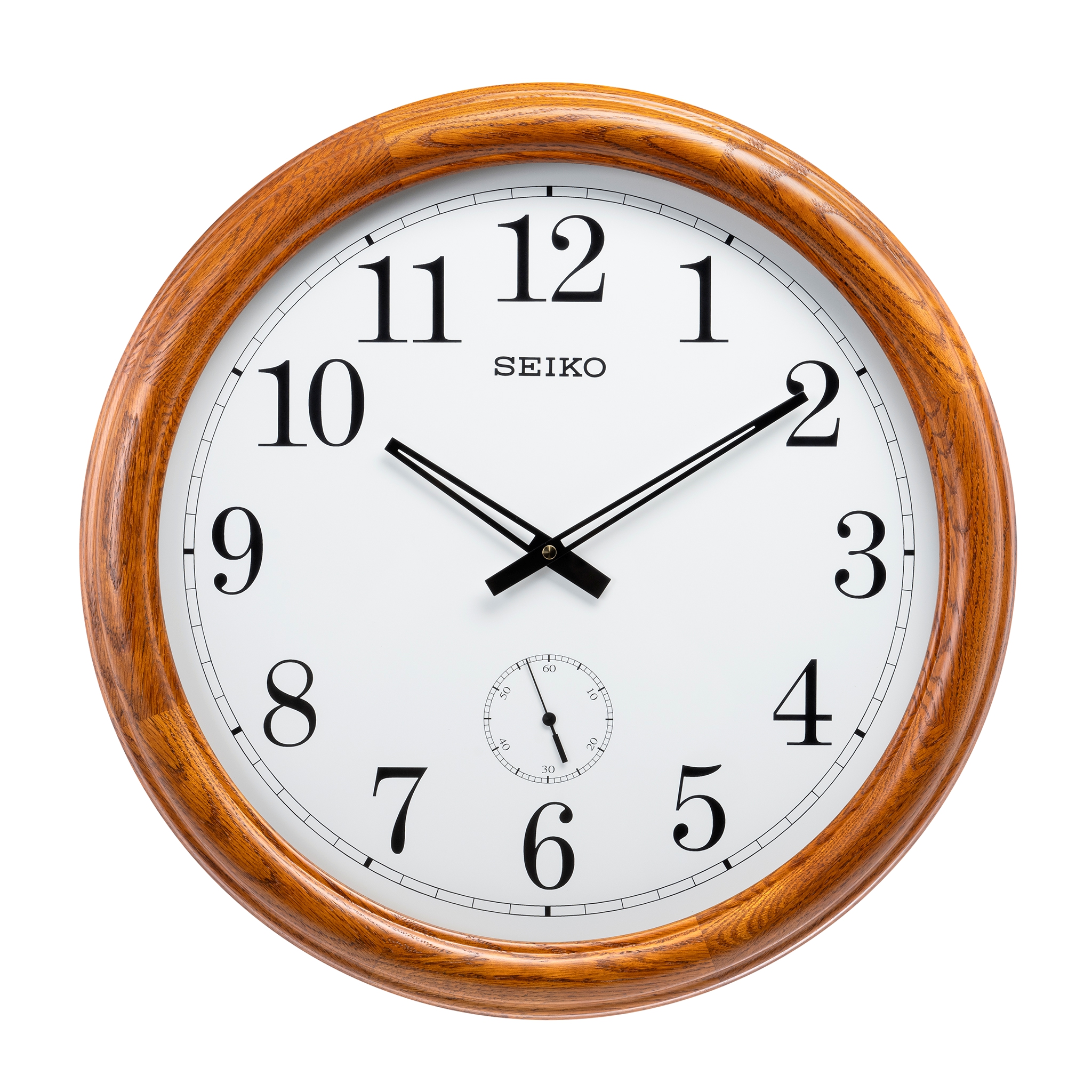 Seiko Wall Clock (50.5 cm x 50.5 cm x 6.2 cm, Brown, QXA155BN