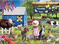 Vista 9 de KI Puzzles Karen Burke Spring Lambs - Rompecabezas de 1000 piezas para adultos, 27 x 20 pulgadas, multicolor