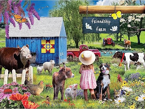 Miniatura 8 de Rompecabezas de 750 piezas para adultos Karen Burke Rooster Hollow Farm Country Jigsaw de KI Puzzles