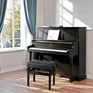 MAMIZO Tabouret Piano Réglable Hauteur 48-58 CM, Siege Piano - Les Beatles, Paul McCartney, John Lennon, RIngo Starr, George Harrison