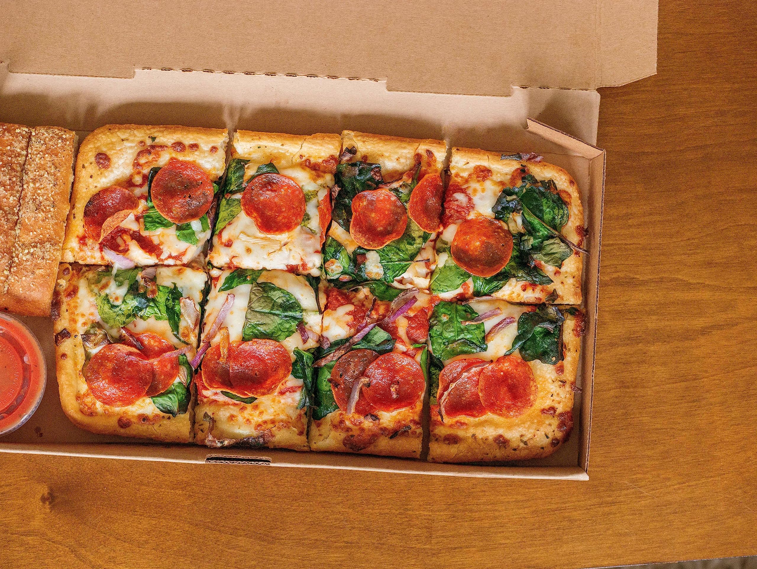 Southern Champion Tray 143943 Caja de pizza corrugada para pan plano, 16 pulgadas de largo x 7-1/2 pulgadas de ancho x 1-1/2 pulgadas de alto (caja de 100)