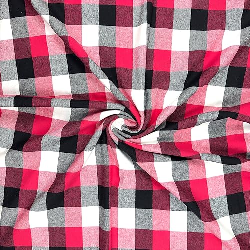 Miniatura 10 de Barcelonetta  Tela de franela de algodón  100% algodón  60 pulgadas de ancho  acolchado, manta, costura, pijama, camisa  Tela, sólido (negro, 2