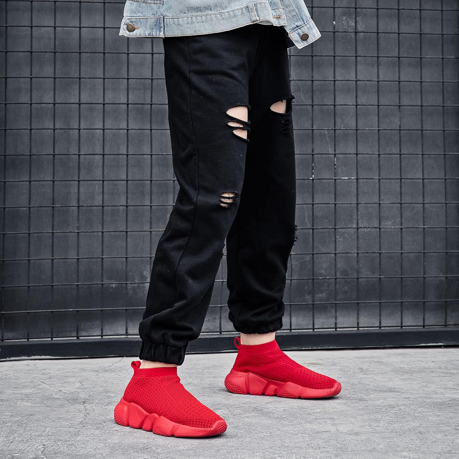 Hetios Girls Sneakers Running Shoes High-Heeled Socks Shoes Boys Athletic Sneakers Kids Sock Shoes (Toddler/Little Kid/Big Kid) - Image 2