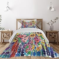 Vista 14 de Lunarable - Cubrecama multicolor disponible en tres tamaños