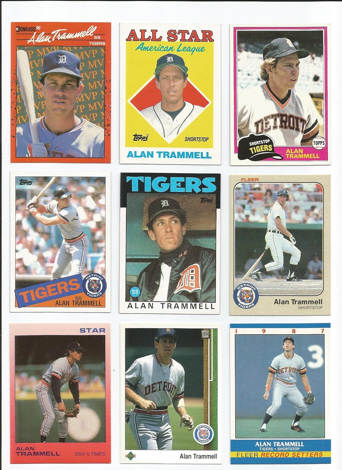 Alan Trammell / 100 Different Baseball Cards Featuring Alan Trammell