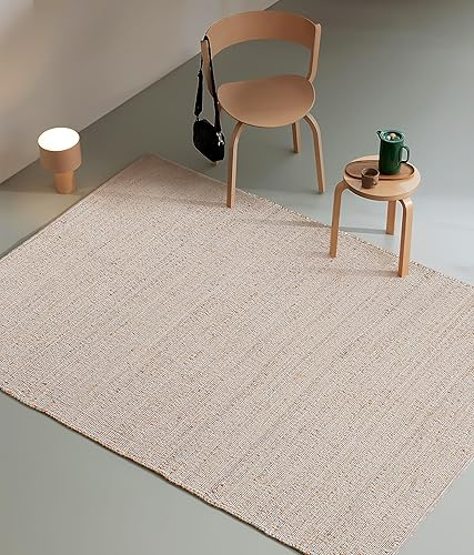 Miniatura 26 de Savi Home Alfombra de Yute Tejida a Mano con Puntos Trenzados, 3' Redonda - Natural, Alfombras de Área Reversibles para Sala de Estar, Casa de