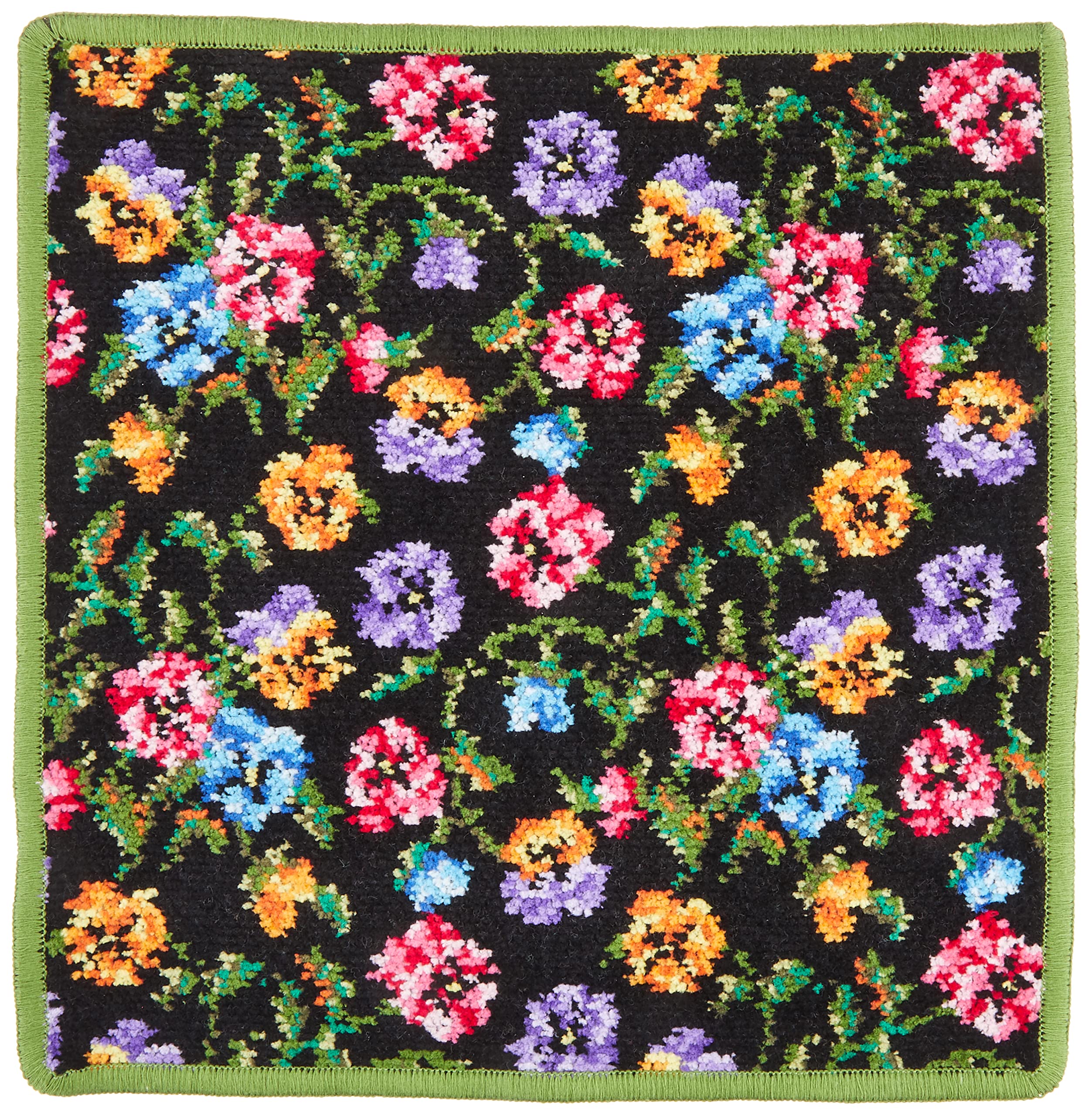 FEILER ハンカチ ハンドタオル タオルハンカチ 25cm FATIMA PETIT ファティマプチ ブラック×グリーン [並行輸入品]