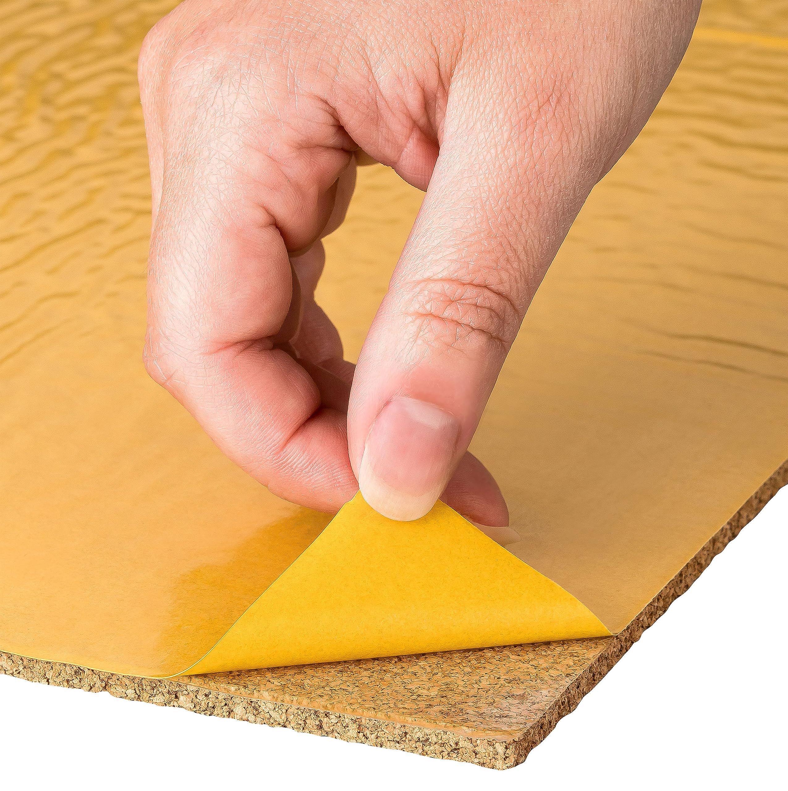 Plancha de corcho prensado, autoadhesiva, con adhesivo 3M, 900 x 600 mm (90 x 60 cm), 5 mm de grosor, para tablón de anuncios, revestimiento de pared y decoración