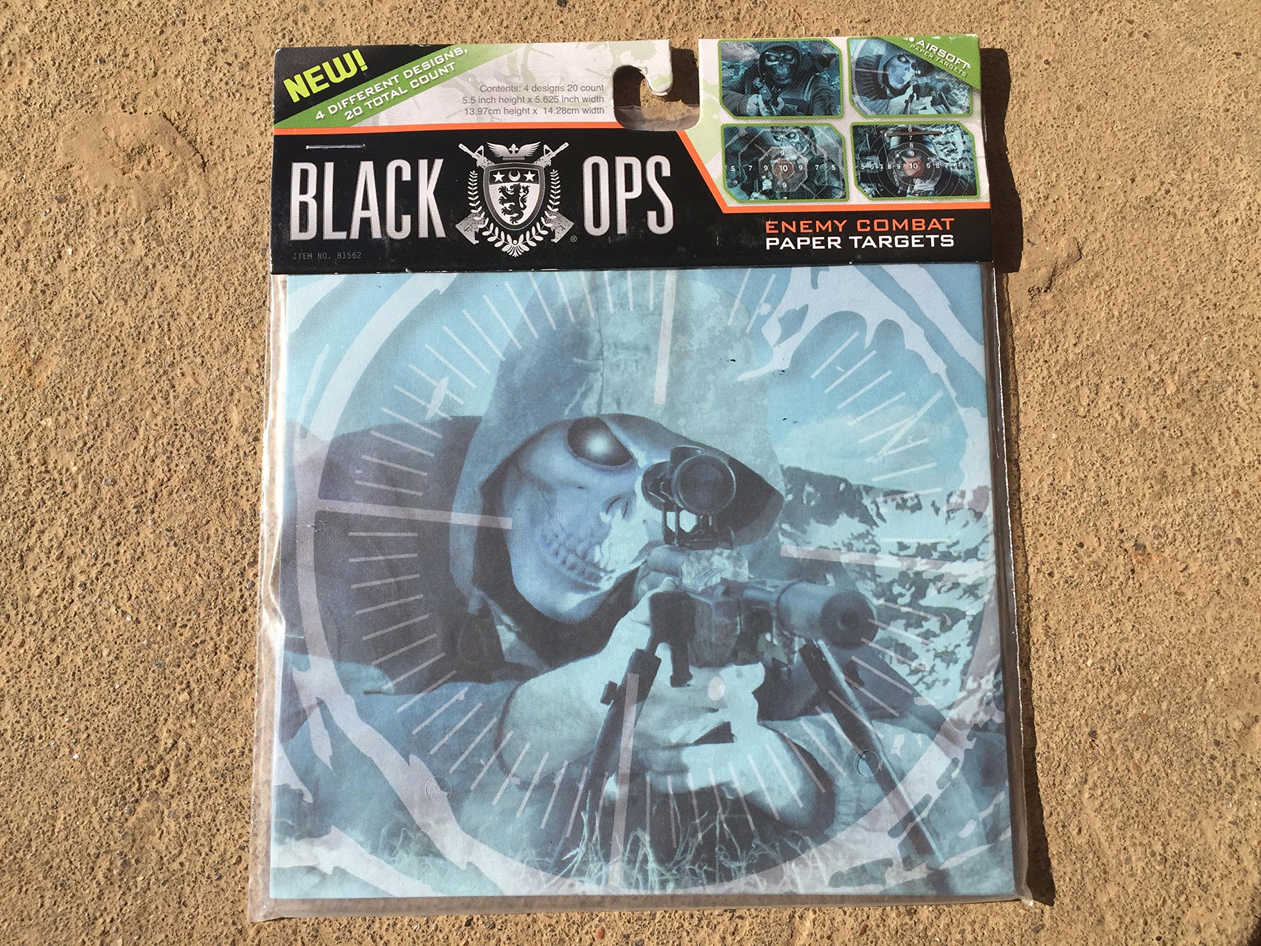 Black Ops Ghost Paper Targets - 2 Pack 20 ct Targets - Fun With All Ammo