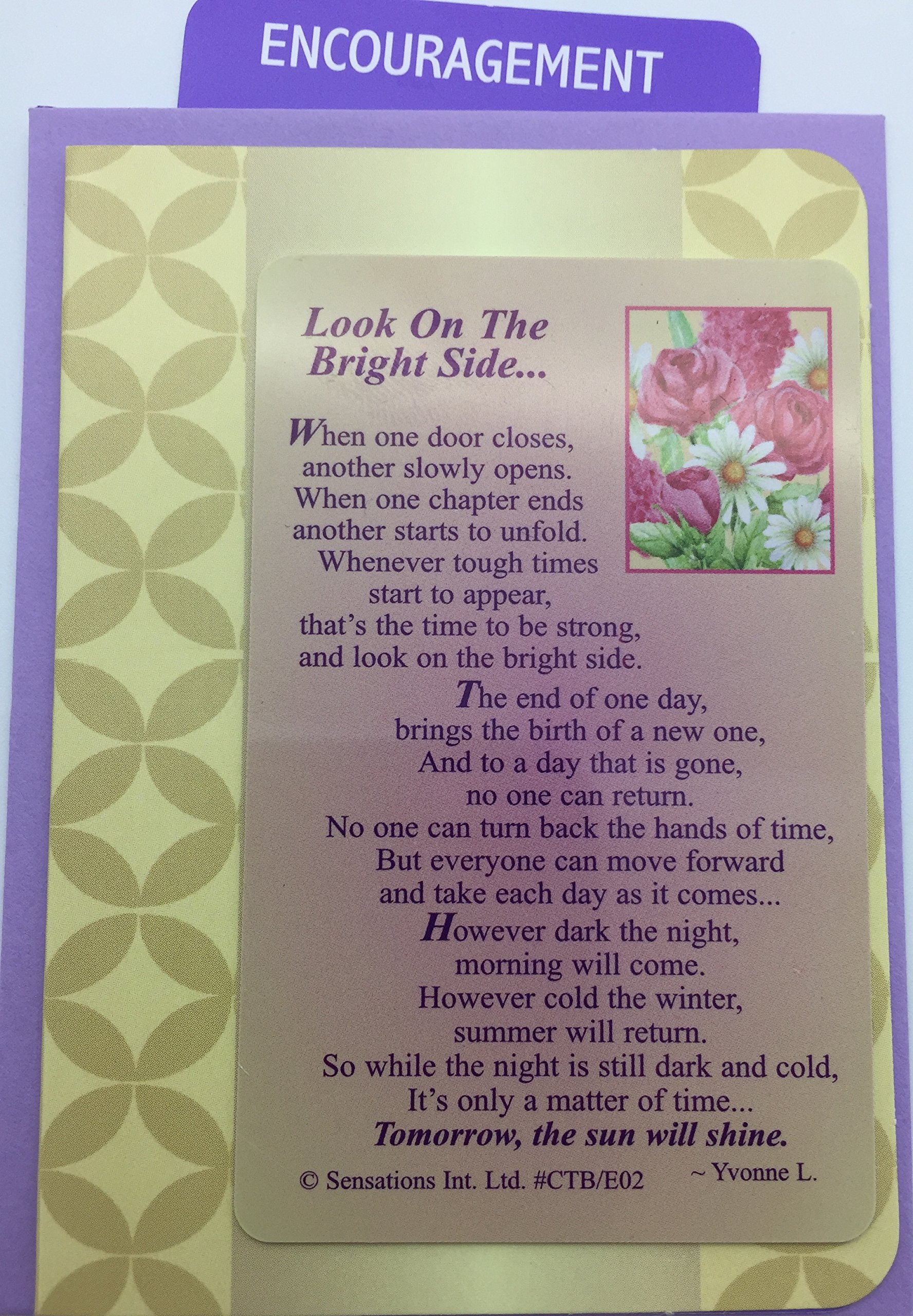 shop incLook On The Bright Side Sentimental Keepsake Wallet/Purse Card Encouragement.
