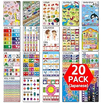 Amazon.co.jp: [ナウエデュ]幼児知育ポスター40種類（両面