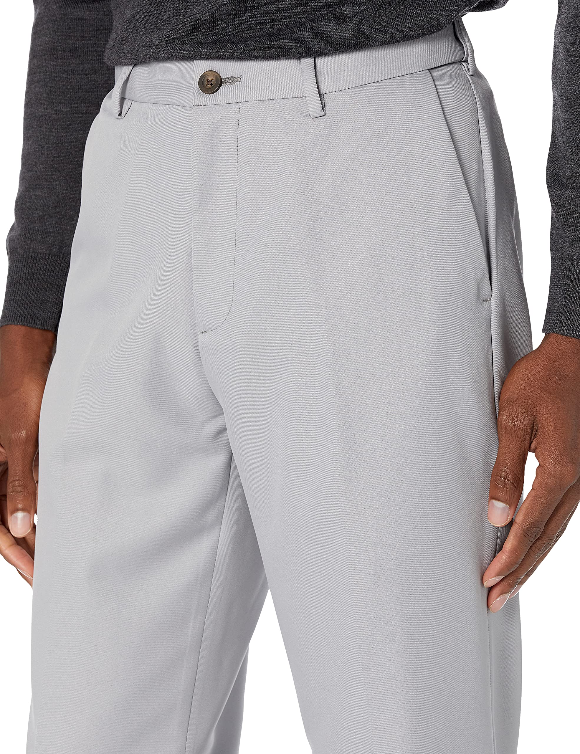 Amazon Essentials Pantaloni da Abito Senza Pinces con Vita Espandibile in Vita e Vestibilità Classica Uomo