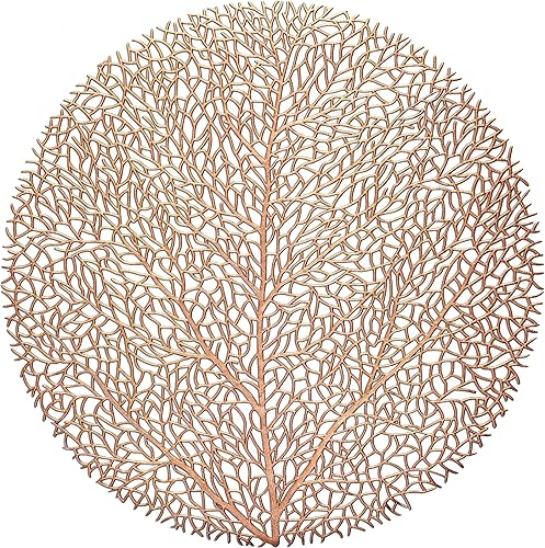 Occasions Paquete de 10 manteles individuales metálicos de vinilo prensadodecoración de boda (Eden-Matt Rose Gold)