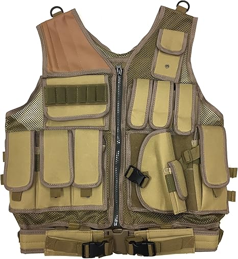 Amazon Co Jp Battle Cat サバゲー メッシュ タクティカル ベスト ミリタリー 特殊部隊 Swat 装備 ブラック 黒 多機能 タン ホビー