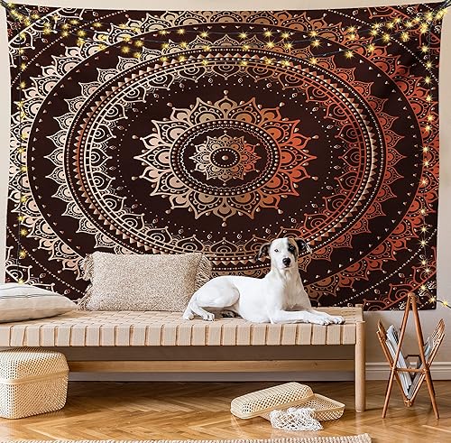 Miniatura 8 de Ambesonne Tapiz de mandala, círculo étnico tribal y universo y simbolismo del cosmos, icono esotérico, impresión de imagen, colgante de pared para