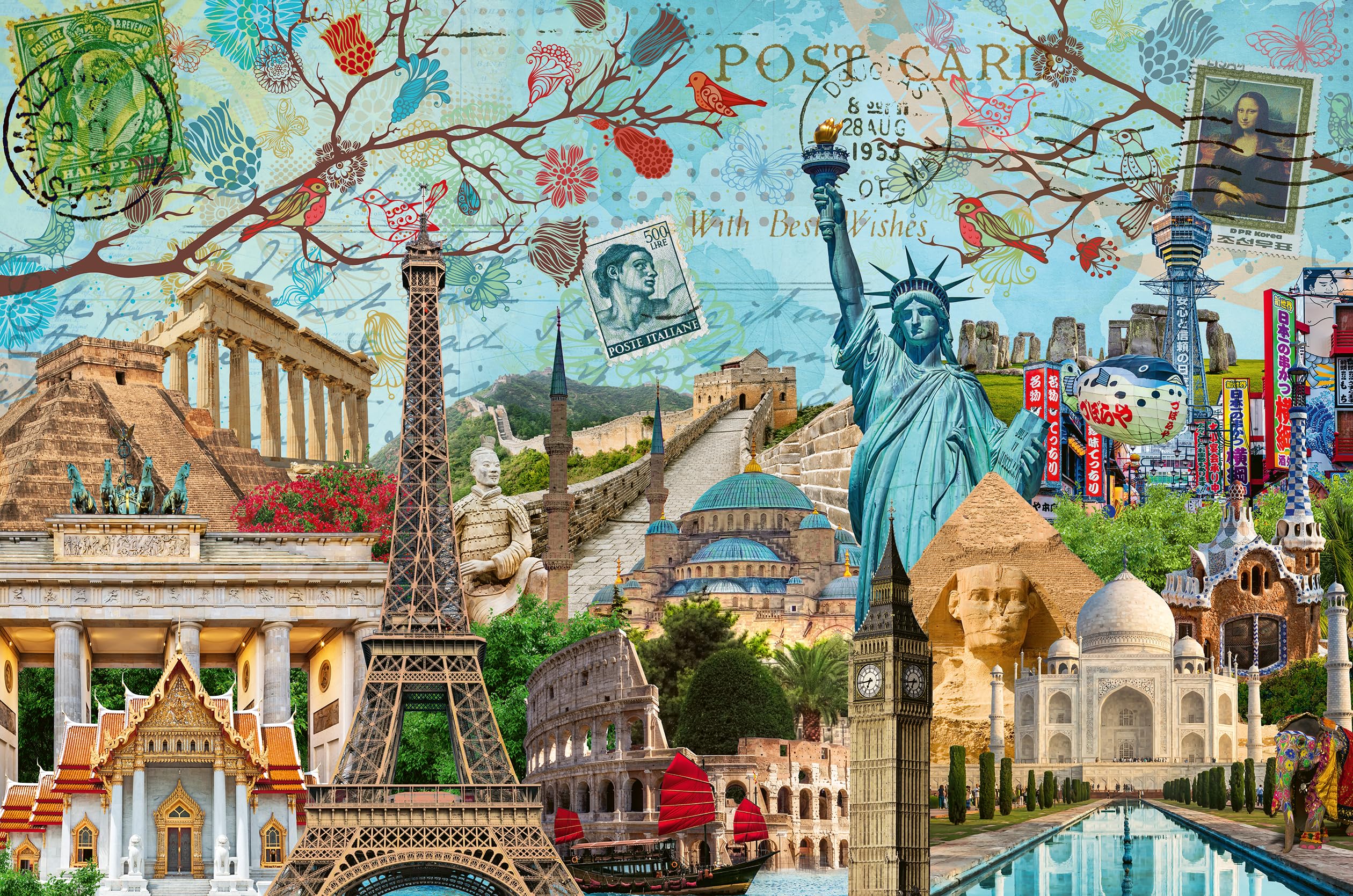 Ravensburger Puzzle 17118 - Großstadt-Collage - 5000 Teile Puzzle mit berühmten Sehenswürdigkeiten für reiselustige Puzzle-Fans ab 14 Jahren
