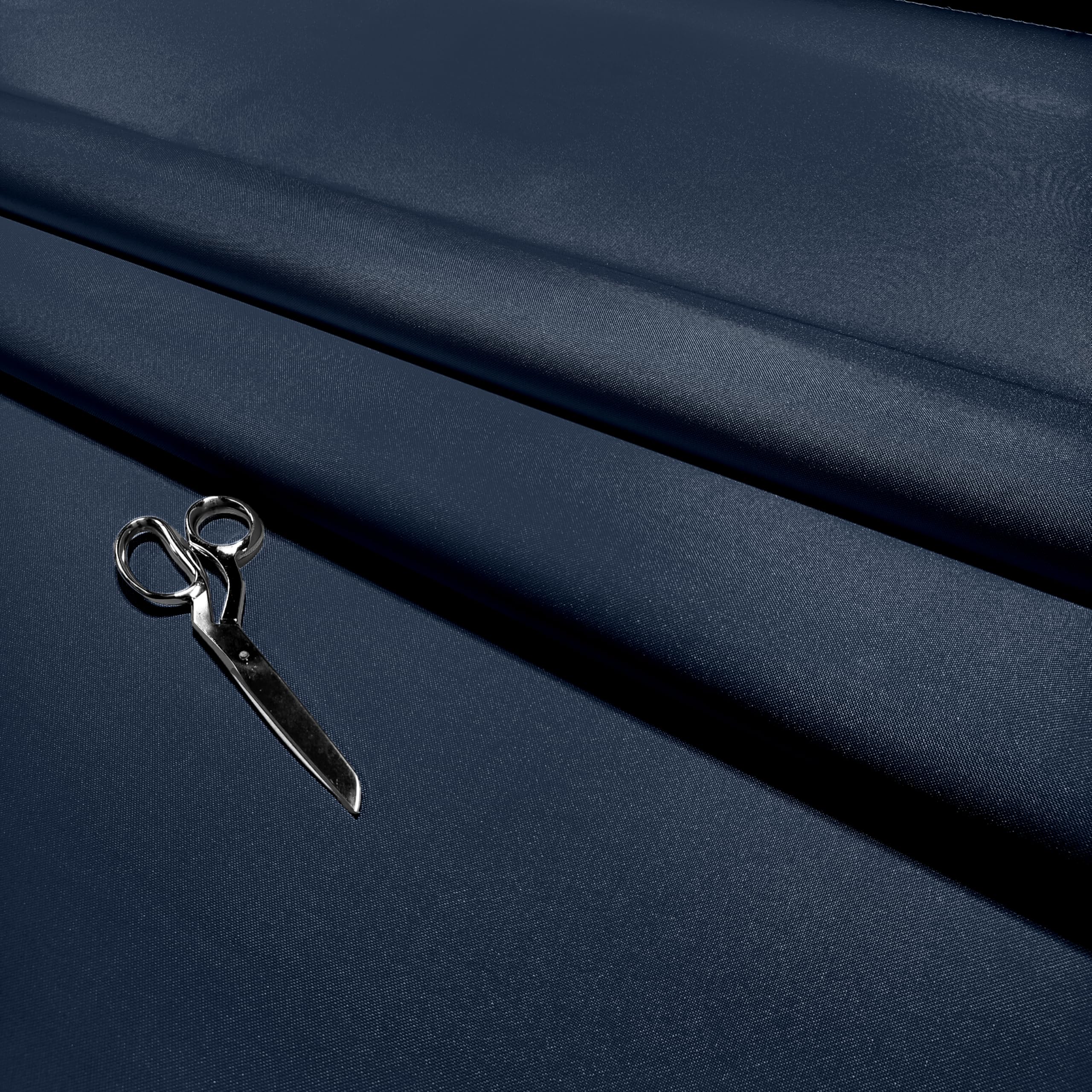 Waterproof Canvas Fabric by The Metre – Heavy Duty 600D Outdoor Upholstery Material for Garden Furniture, Cushion Covers, Campervans, Gazebos & Awnings, 147cm Wide (Navy Blue)