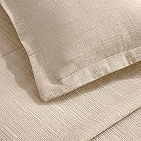 Vista 6 de Superior Juego de colcha y funda de algodón de 3 piezas, decoración de cama para el hogar, colcha decorativa, 2 fundas de almohada, peso medio