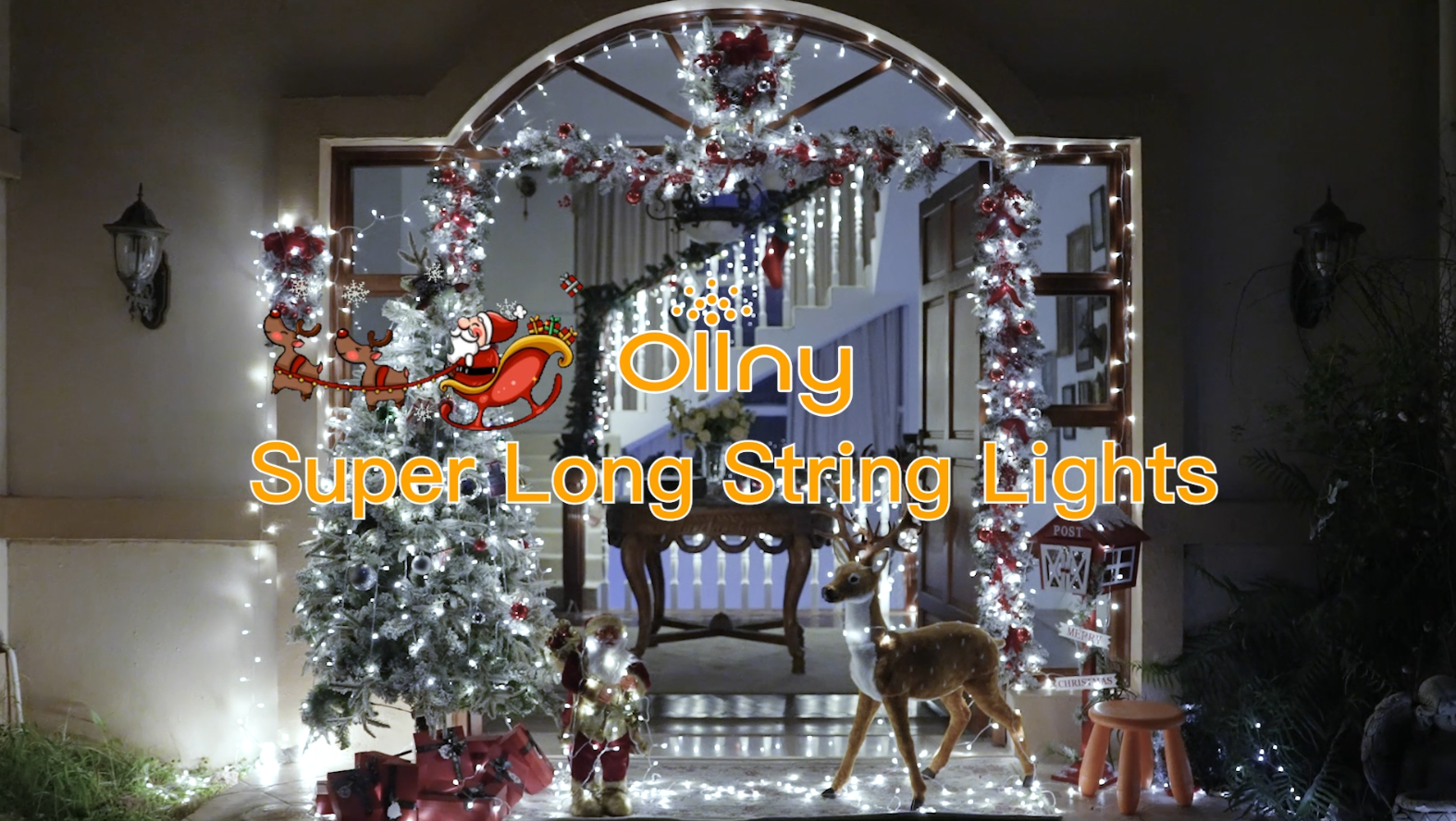 Ollny Christmas Lights Outdoor 800LED 262FT, Cool White Plug in