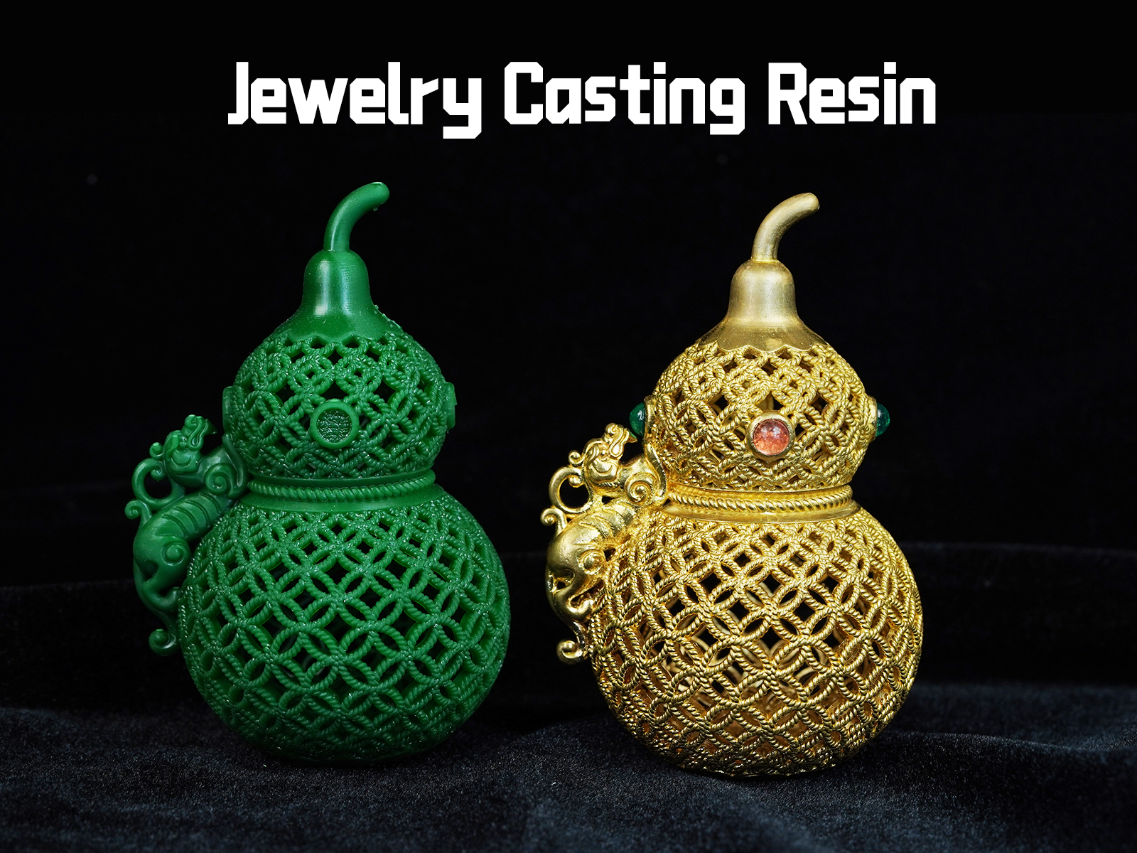 Image of 3D Printer Resin, Castable 3D Printer Resin Easy to Print & Burn, Photopolymer Resin for DLP /LCD 3D Printers, Low Ash Content & High Precision for Jewelry and Metal Casting(Green, 1kg)