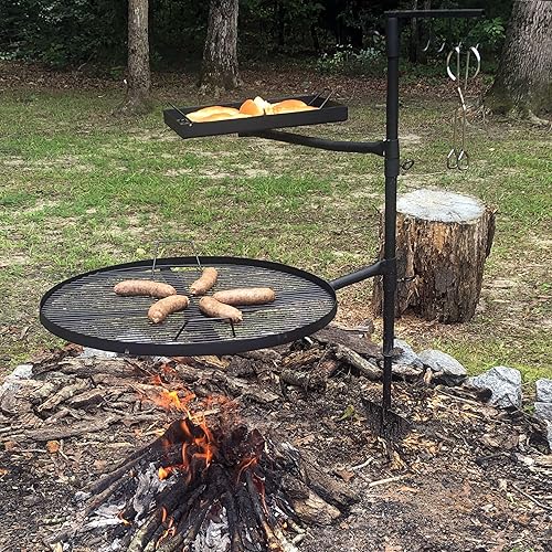 Miniatura 8 de Sistema doble de parrilla giratoria para exterior de Sunnydaze.