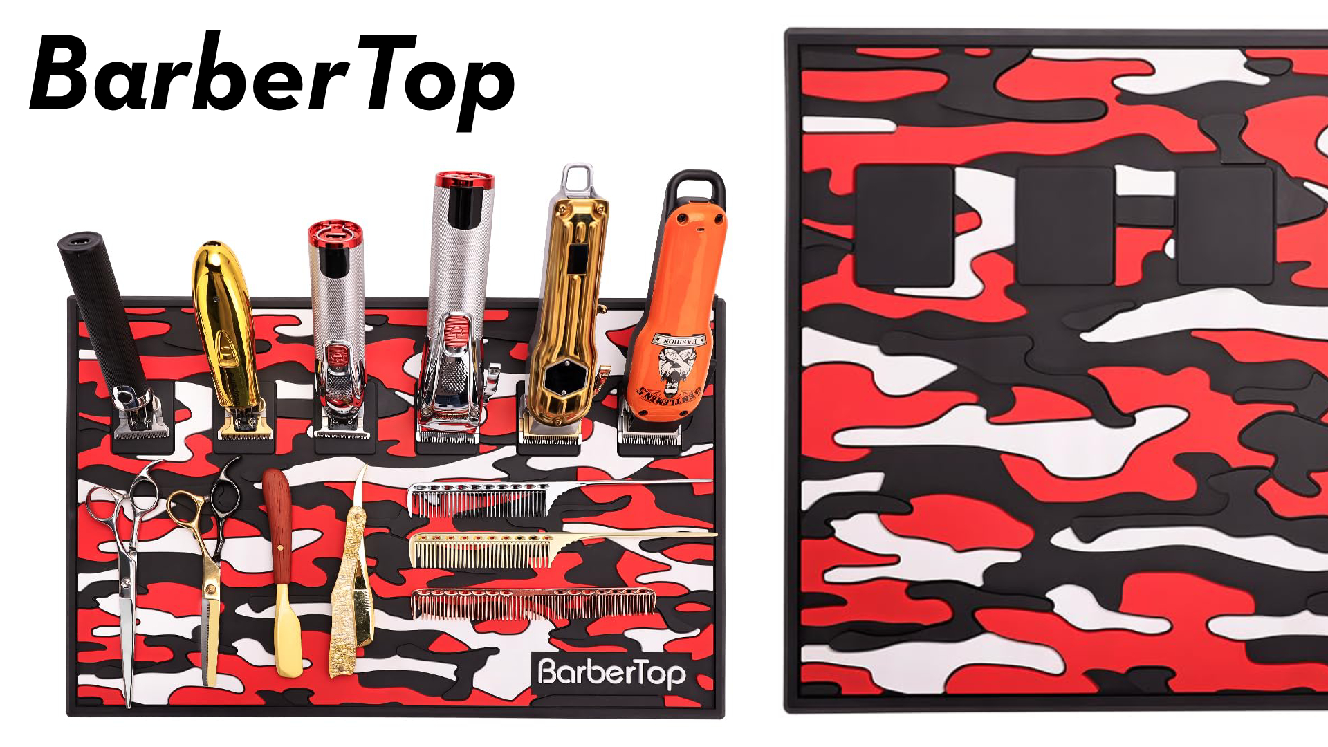 MADAN ストレートシザー　MAT-265 MBL Amazon.com: BARBERTOP Barber Magnetic Scissors Salon Mat, Anti