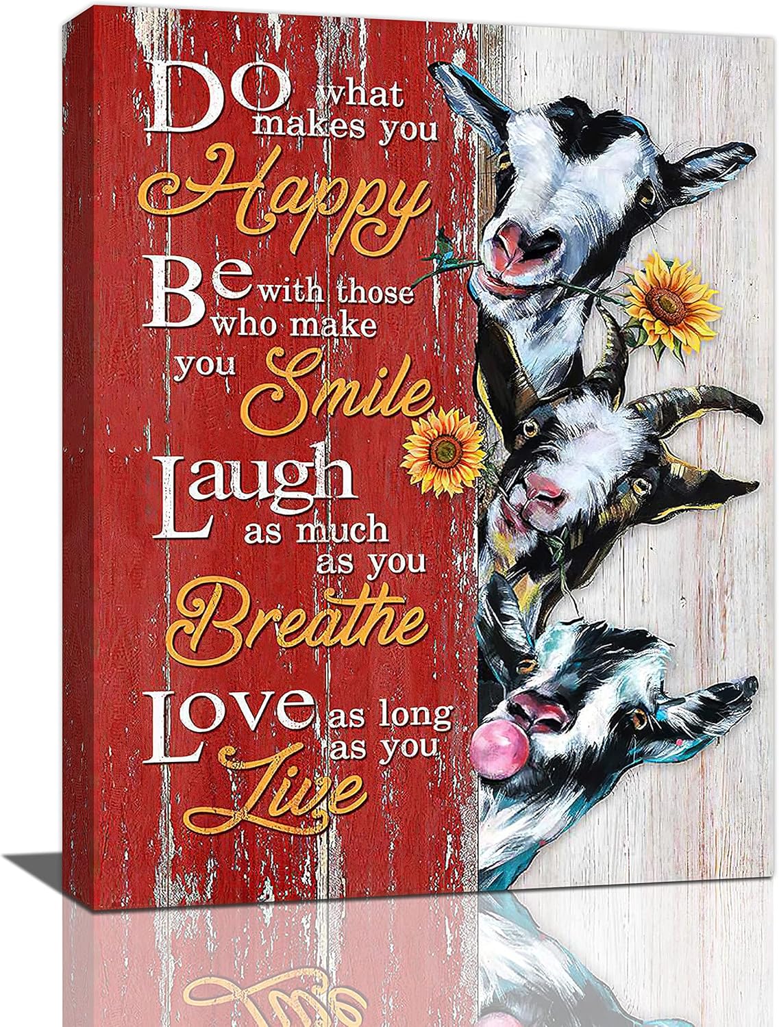 Farmhouse Goat Wall Decor Rustic Antelope Inspirational