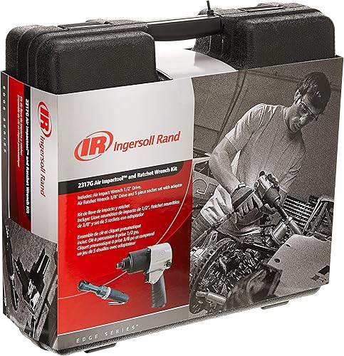 Miniatura 4 de Ingersoll Rand 2317G - Llave de impacto neumática de 1/2 pulgada y trinquete neumático de 3/8 pulgadas, incluye juego de llaves de vaso de 5 piezas,