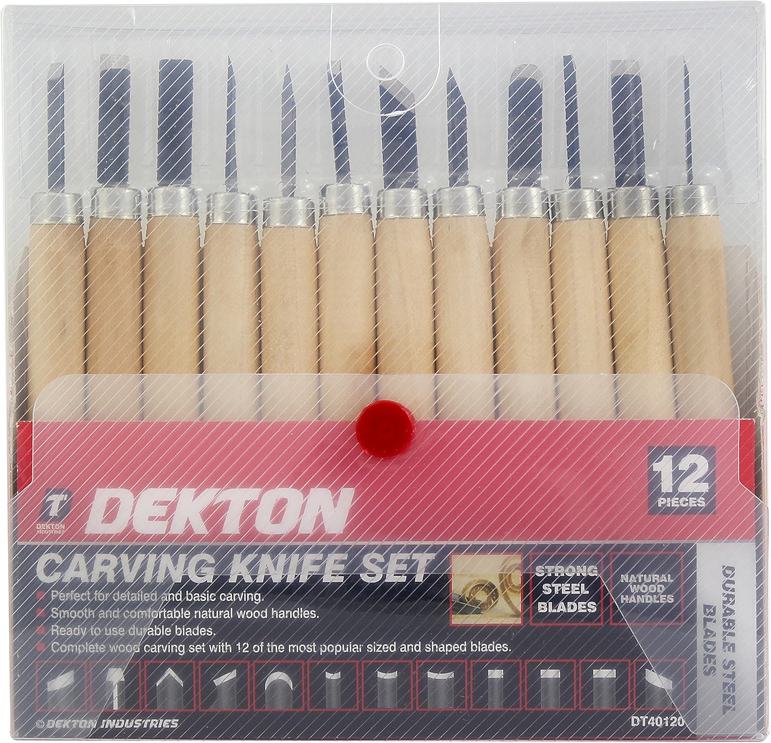 Flintronic Kit 12 Strumenti Per Intaglio Legno E Zucca - Con Manici In Legno E Astuccio - Foto 8