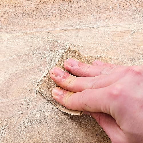 Miniatura 5 de Dura-Gold - Arenilla dorada 320 de alta calidad - Hojas de papel de lija de velcro 5.5 x 4.5 pulg - Para lijadoras de madera y automóviles - 25