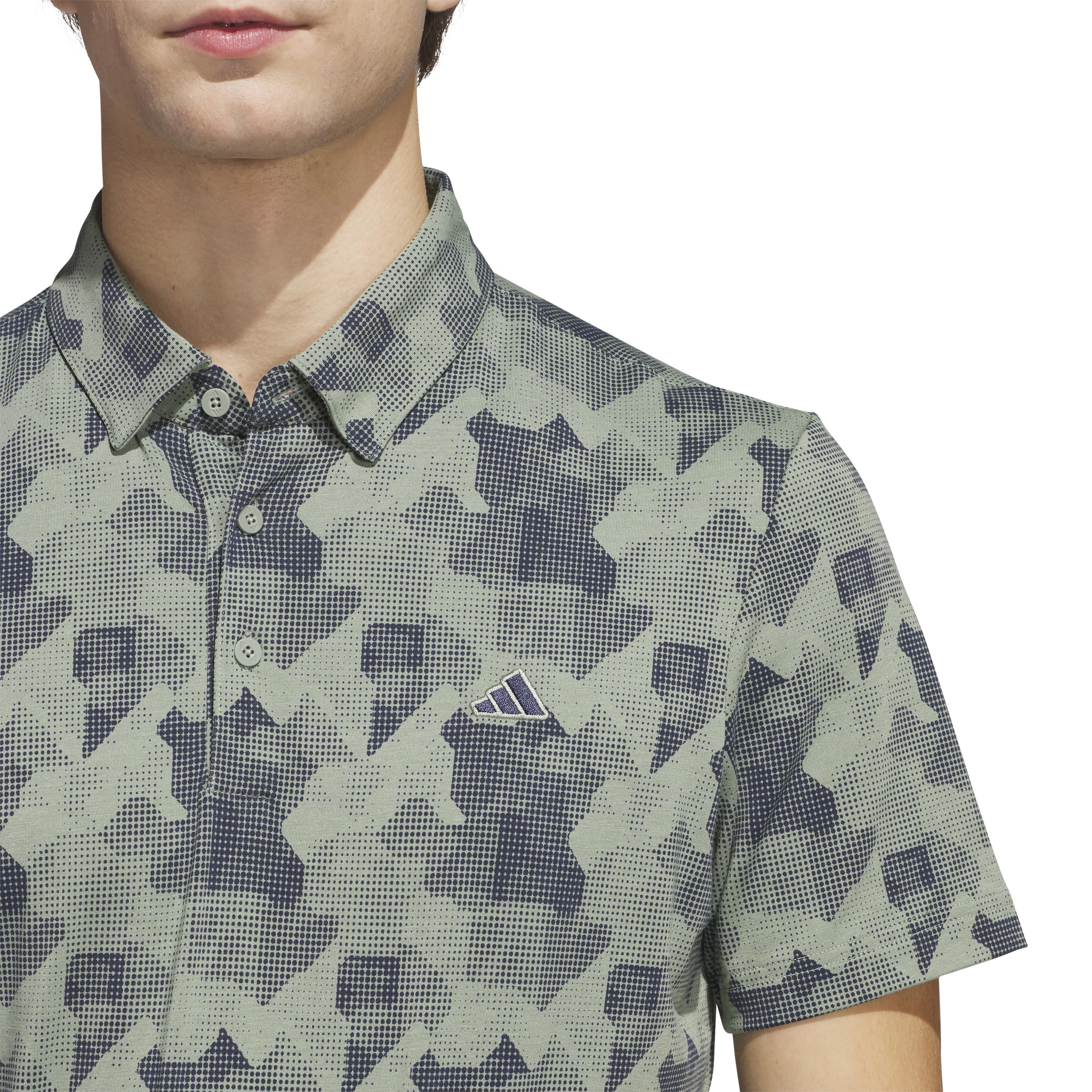 adidas Męska koszulka polo Go-to z nadrukiem, Silver Green 23/Collegiate Navy, XXL, Silver Green 23/Collegiate Navy, XXL