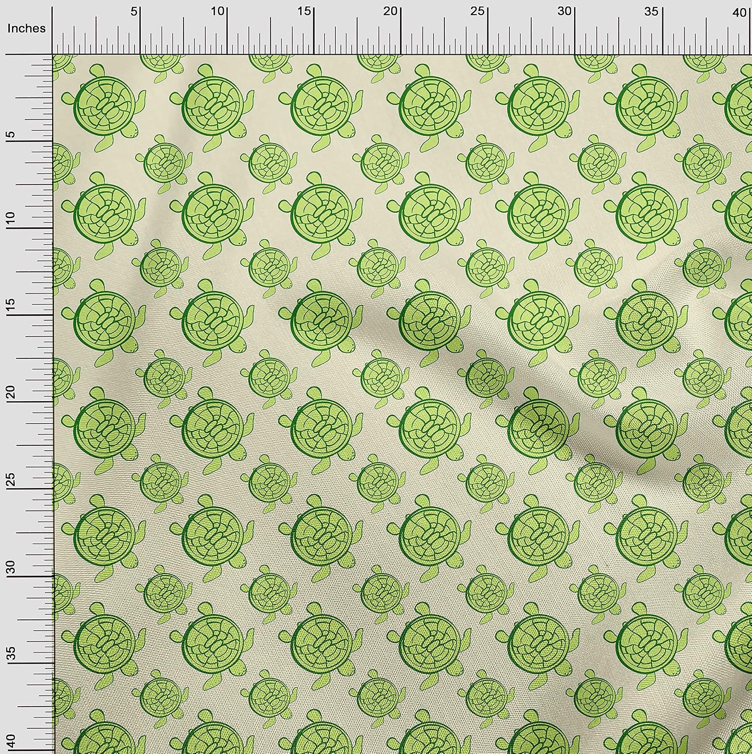oneOone Cotton Cambric Lime Green Fabric Nautical Craft Projects Decor Fabric Printed By The Yard 42 Inch Wide