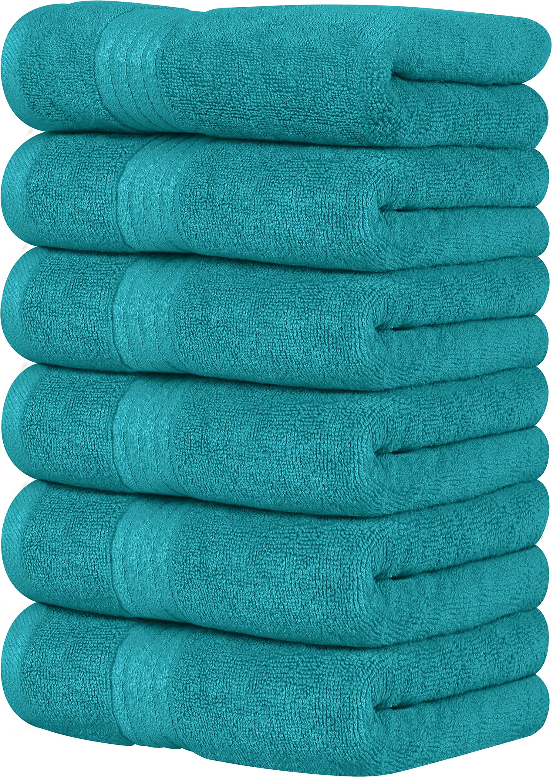 Utopia Towels 6 Piece Premium Hand Towels Set, (16 x 28 inches) 100% Ring Spun Cotton, Lightweight and Highly Absorbent Towels for Bathroom, Travel, Camp, Hotel, and Spa (Turquoise)